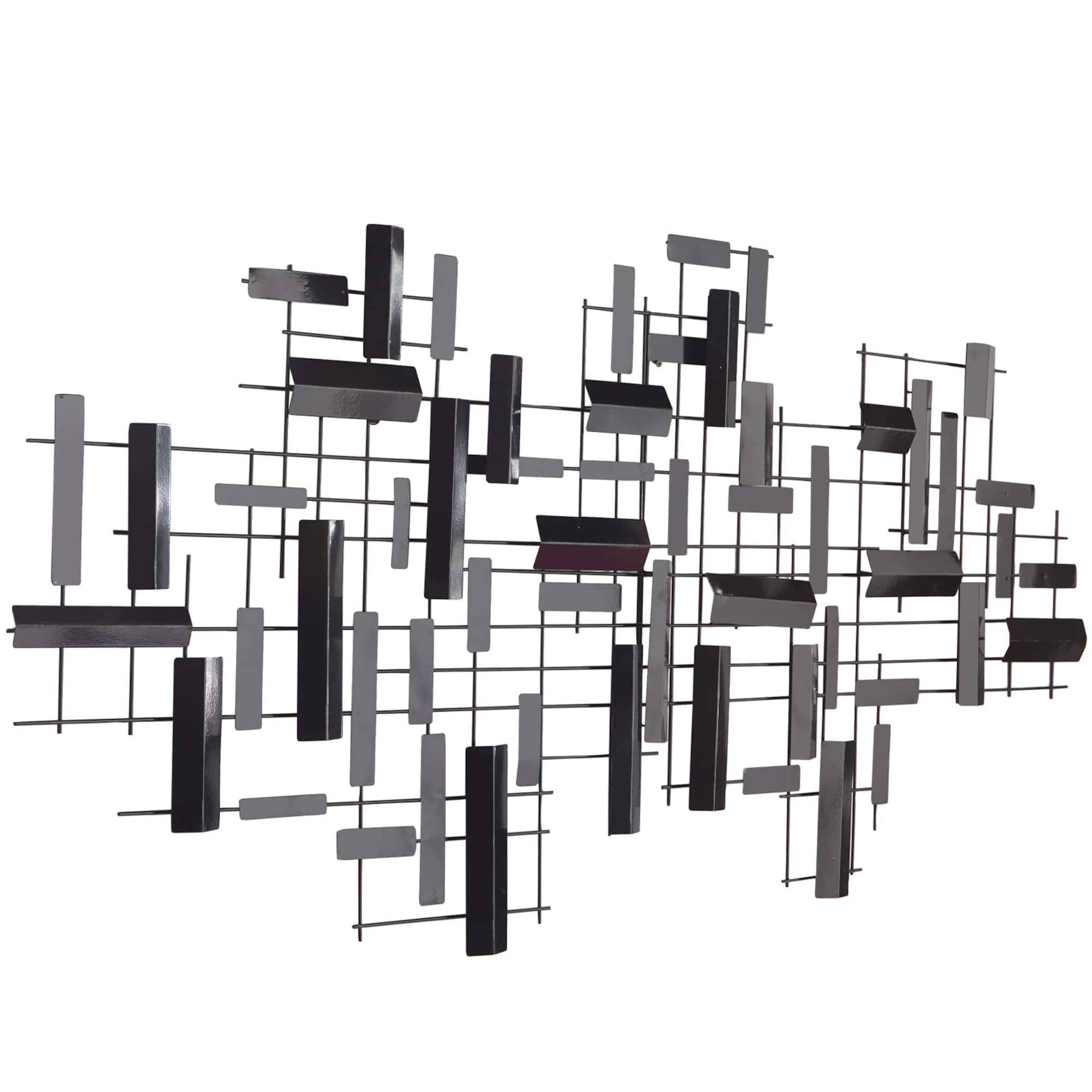 CosmoLiving by Cosmopolitan 60" Metal 3D Stripes Geometric Wall Décor